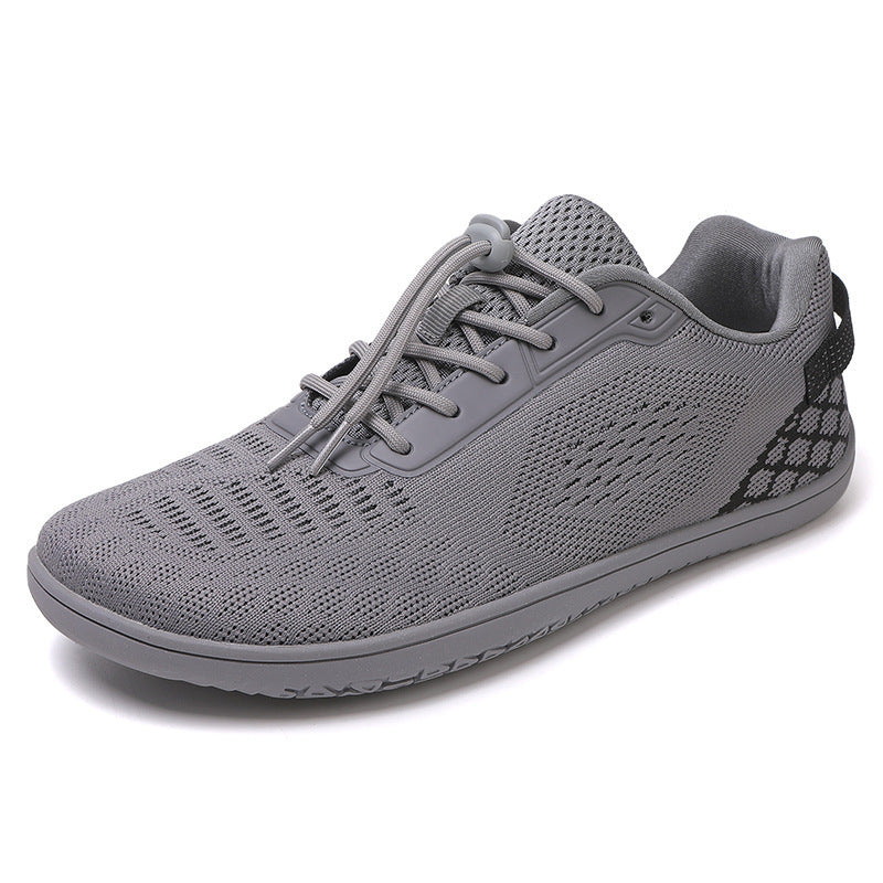 Unisex nan barfuß-inspirierter Strick-Sneaker mit elastischer Passform, Schnellzugkordel und griffiger Vollgummi-Laufsohle Drune