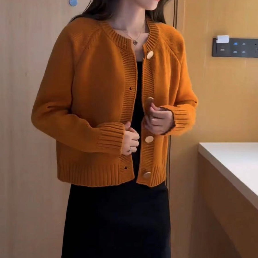 Damen Bequeme Strickjacke mit Knopfdetails Drune
