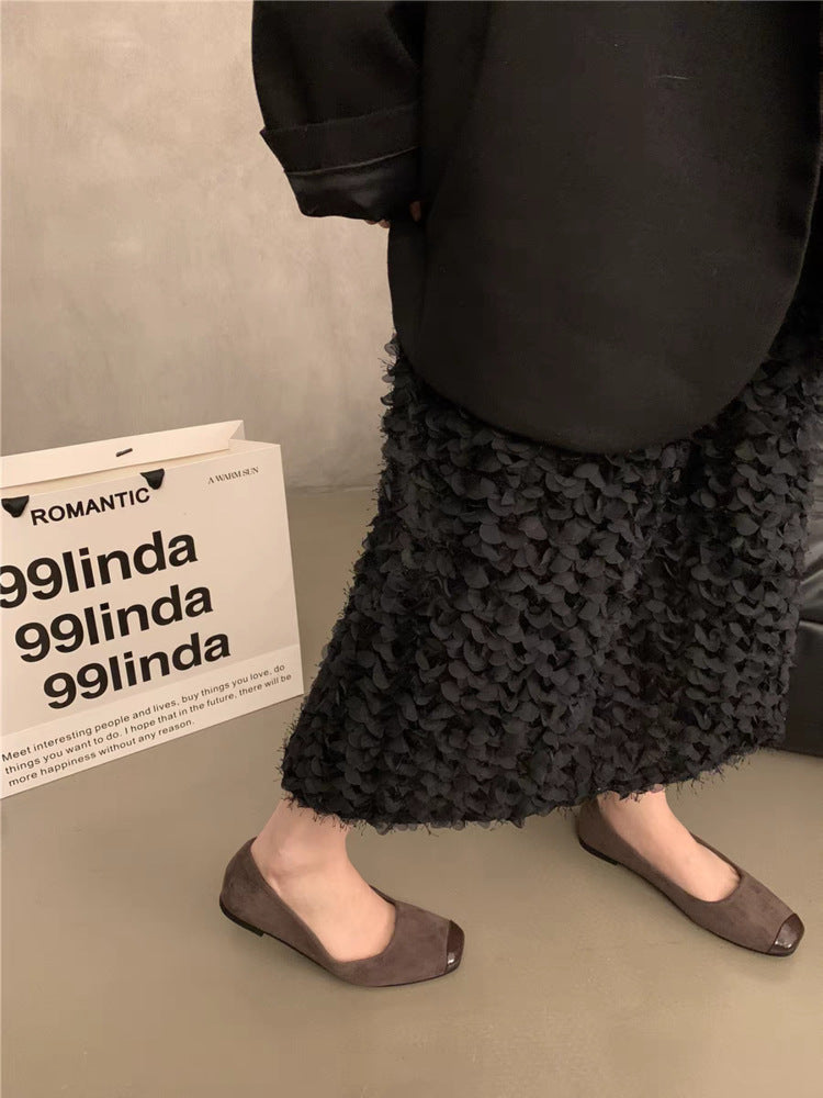 Damen Elegante und bequeme Ballerinas mit geschlossenen Zehen Drune