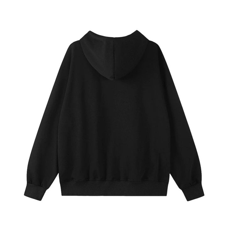 Damen Oversize-Kapuzenjacke aus French Terry mit glitzerndem Sternprint und Metallreißverschluss Drune