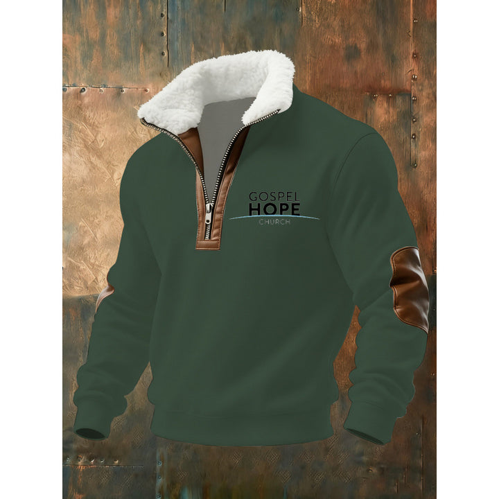 Herren Klassischer Kapuzenpullover mit Fleece-Detail Drune