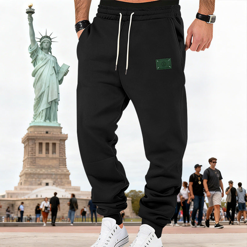 Herren Slim-Fit Sweat-Jogger mit elastischem Bund, Tunnelzug und gerippten Bündchen Drune