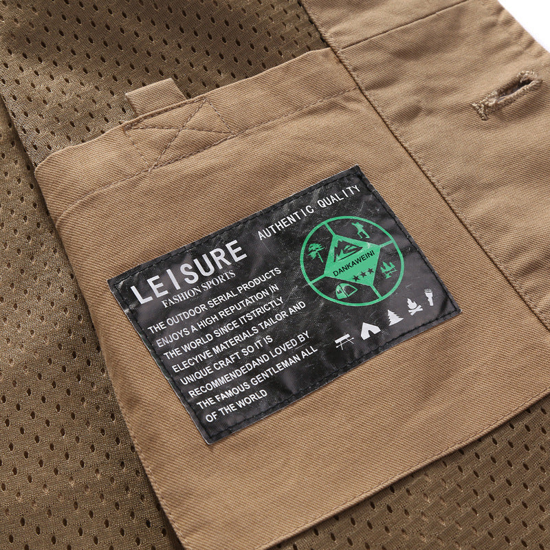 Herren Canvas-Utilityweste mit Netzfutter und Mehrfachtaschen Drune
