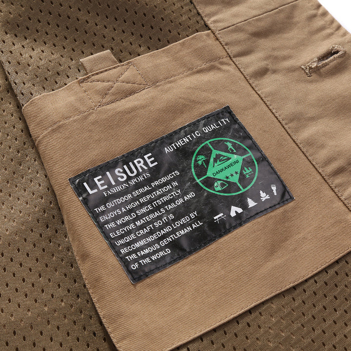 Herren Canvas-Utilityweste mit Netzfutter und Mehrfachtaschen Drune