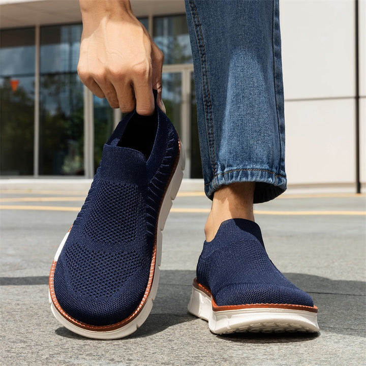 Herren Leichter Strick-Slip-On Sneaker mit Memory-Foam-Komfort und flexibler Profilsohle Drune