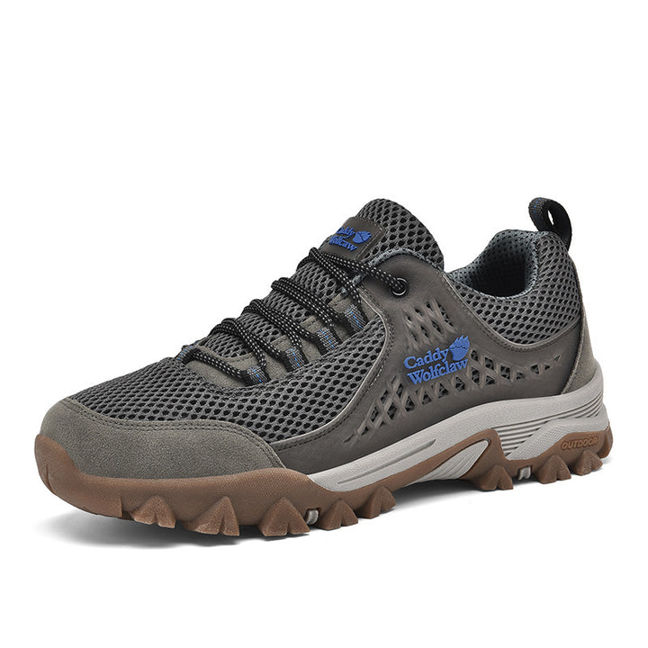 Herren Atmungsaktiver Trekking- und Wanderschuh mit profiliertem Stollensohlendesign Drune