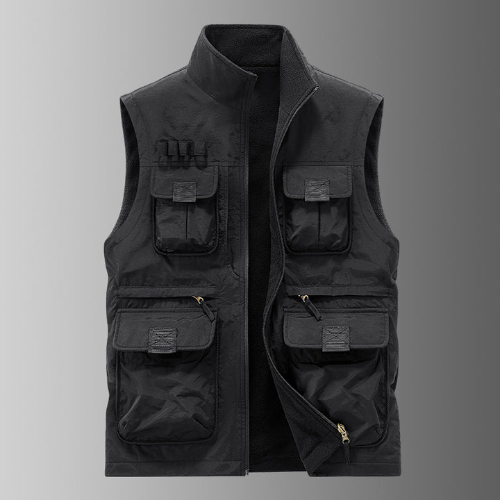 Herren Multifunktionale Utility‑Weste mit Fleecefutter & Mehrfach‑Taschen Drune