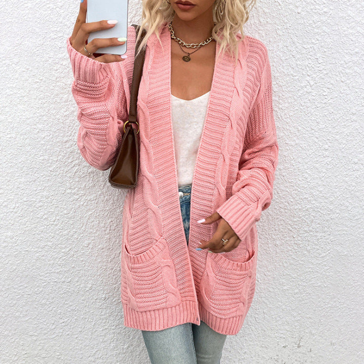 Damen Strickcardigan mit Taschen und strukturierter Oberfläche Drune