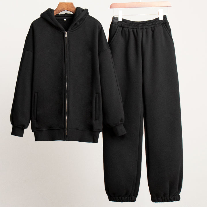 Damen Sportlicher Hoodie und Jogginghose Set Drune