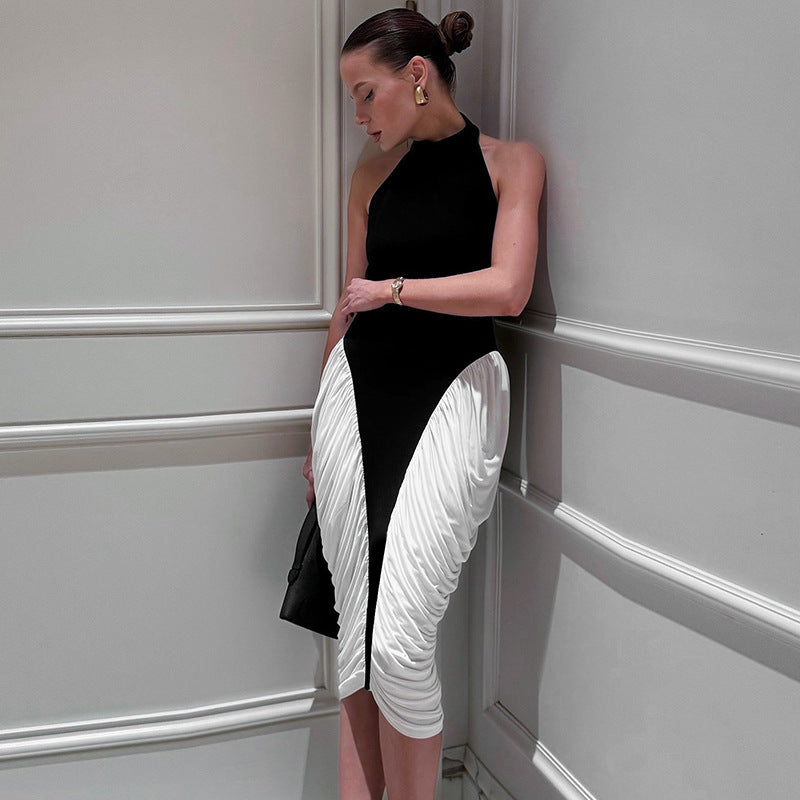 Damen Elegantes Abendkleid mit tiefem Rückenausschnitt und innovativem Drapierungsdesign Drune