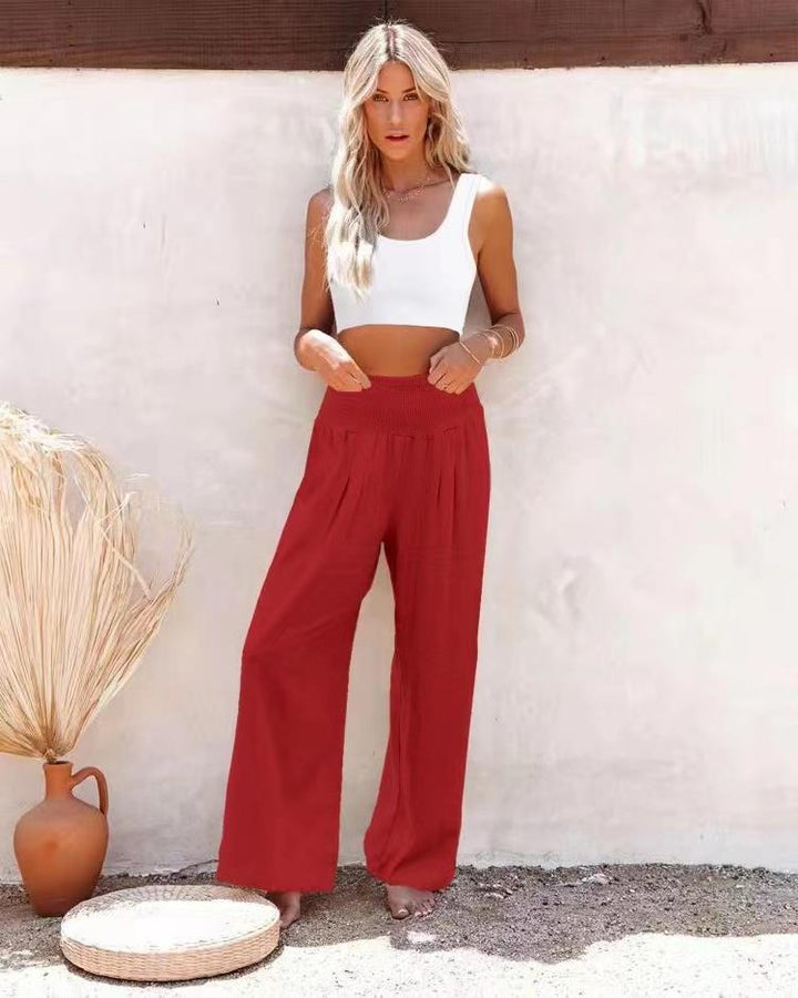 Damen weiter Sommerhose mit elastischem Bund Drune