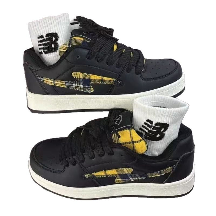 Damen modische Sneakers mit grafischem Design und atmungsaktiver Oberflächenstruktur Drune