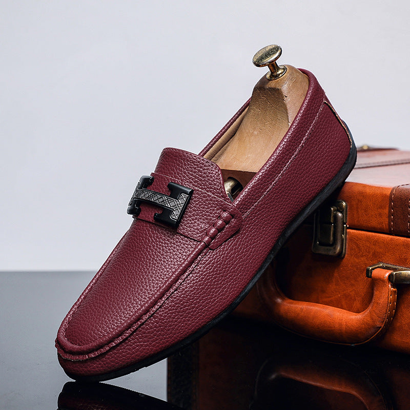 Herren Elegante Mokassins mit Metallverschluss