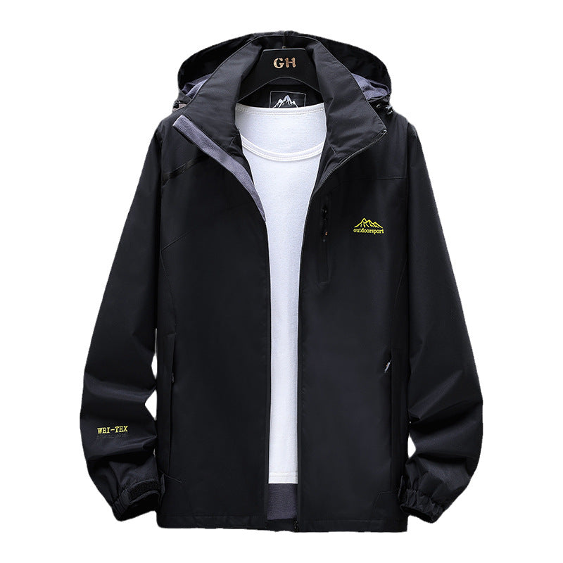 Damen Leichte Wasserabweisende Outdoorjacke mit Kapuze, Brustreißverschluss und verstellbaren Bündchen Drune