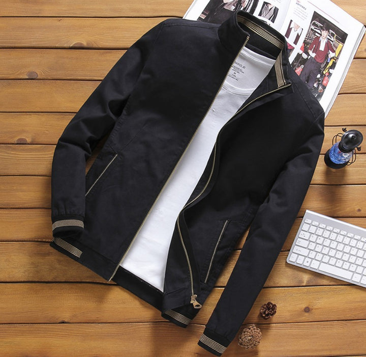 Herren nan gefütterte Winterblousonjacke mit weichem Teddyfutter, winddichter Außenhülle und verdecktem Zweiwege-Reißverschluss Drune