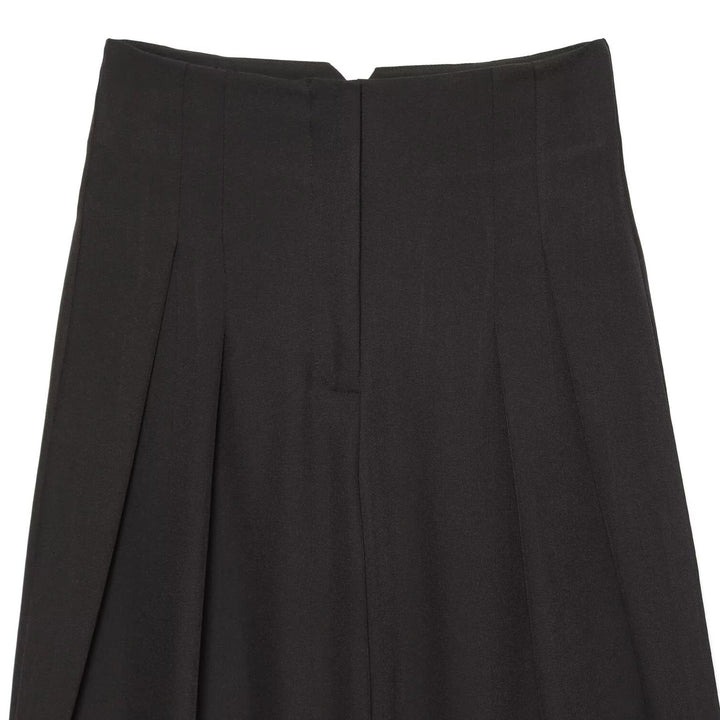 Damen Weite Palazzo‑Hose mit hoher Taille und drapiertem Frontpanel Drune