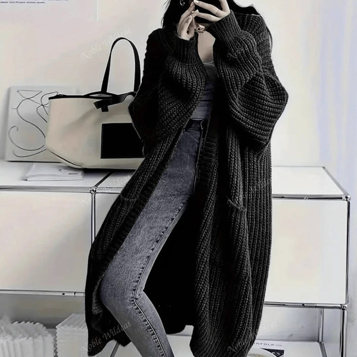 Damen Strickmantel im Oversized-Stil Drune