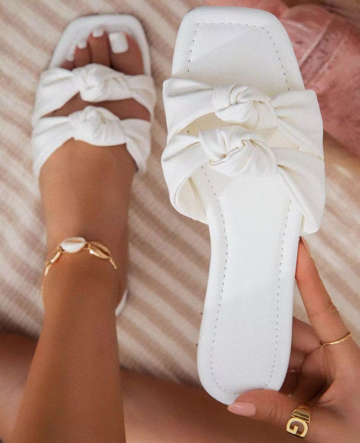 Damen Slipper mit stilvollem Knoten-Design und weichem Fußbett Drune