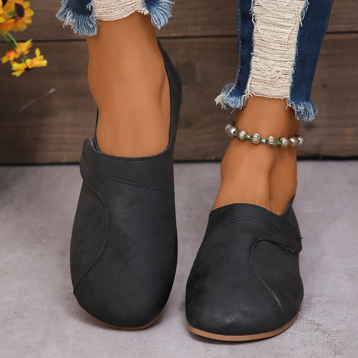 Damen nan casual Komfort-Slipper mit ergonomischer Polstersohle und weichem Microvelours-Obermaterial Drune