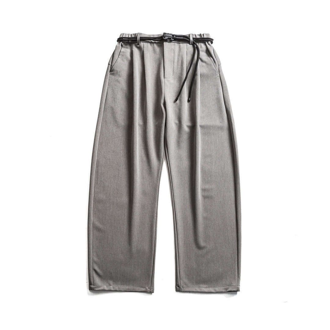 Damen Weite hochtaillierte Jeanshose mit Bundfalten, Kordelgürtel und Culotte-Schnitt Drune
