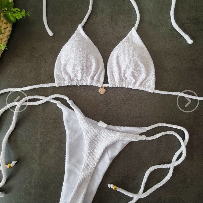Damen Triangel-Bikini-Set mit raffinierten Schnürdetails Drune