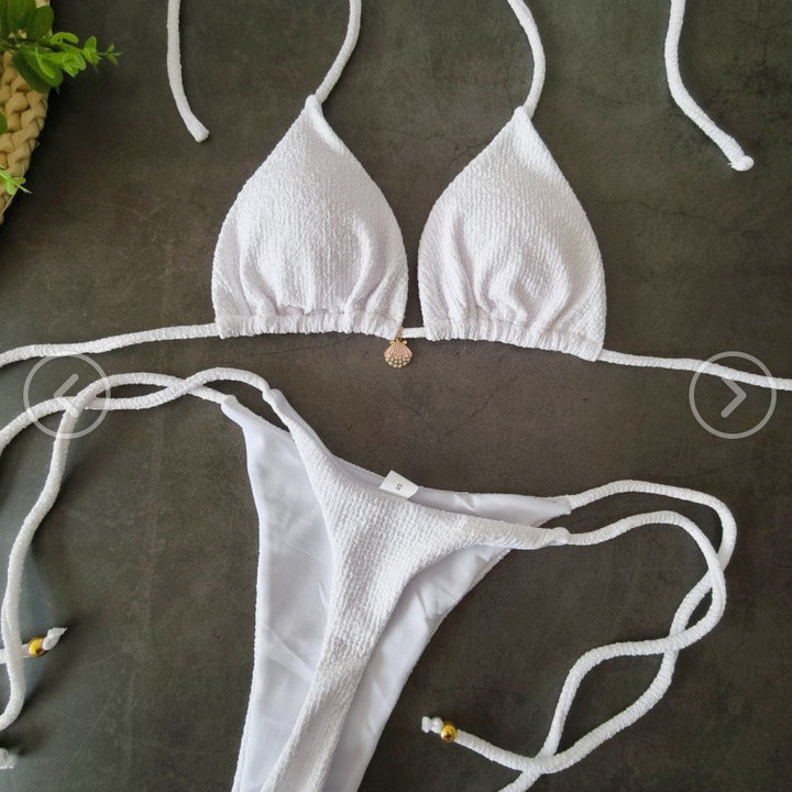 Damen Triangel-Bikini-Set mit raffinierten Schnürdetails Drune