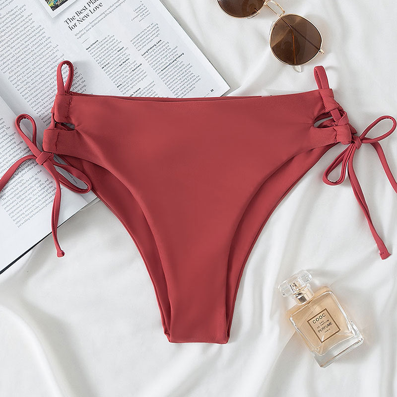 Damen Zweiteiler Bikini Set mit modischen Schnürdetails Drune
