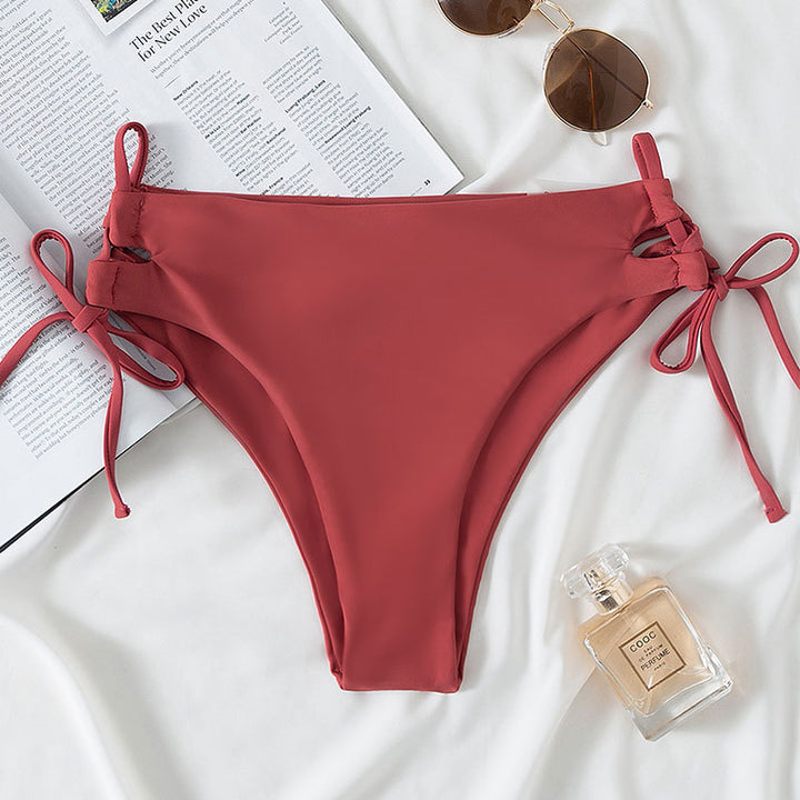 Damen Zweiteiler Bikini Set mit modischen Schnürdetails Drune