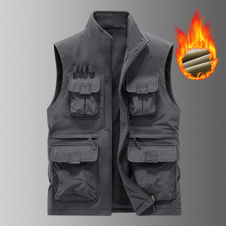 Herren Multifunktionale Utility‑Weste mit Fleecefutter & Mehrfach‑Taschen Drune