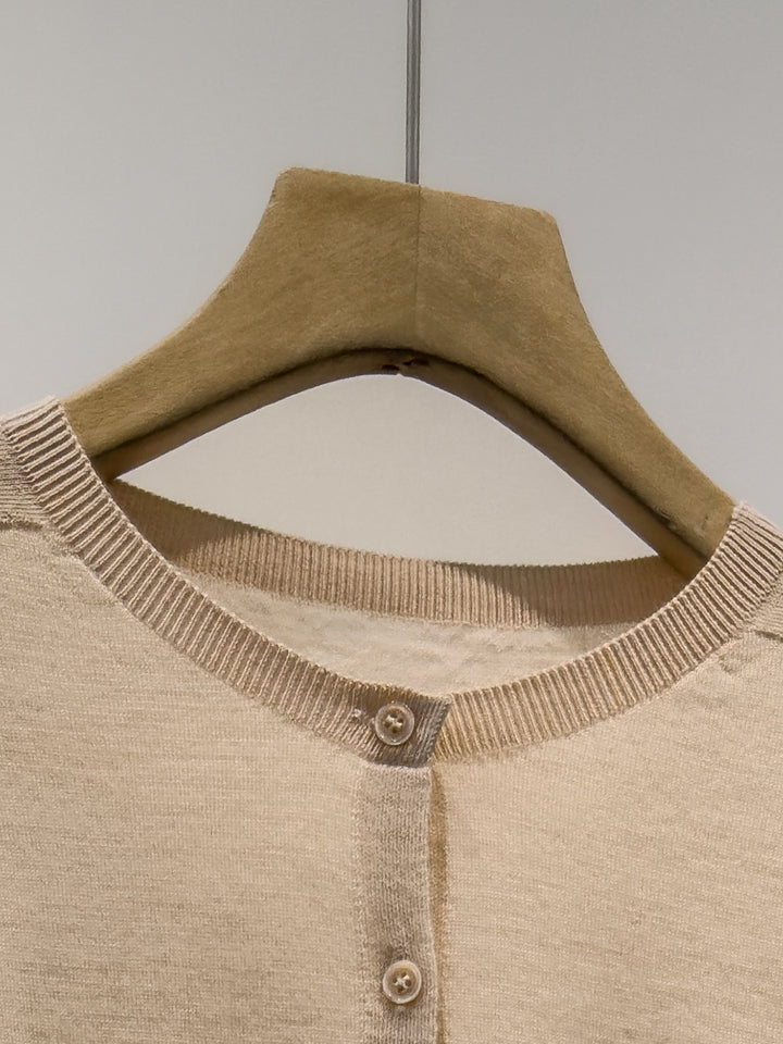 Damen Klassische Knopf-Cardigan Drune