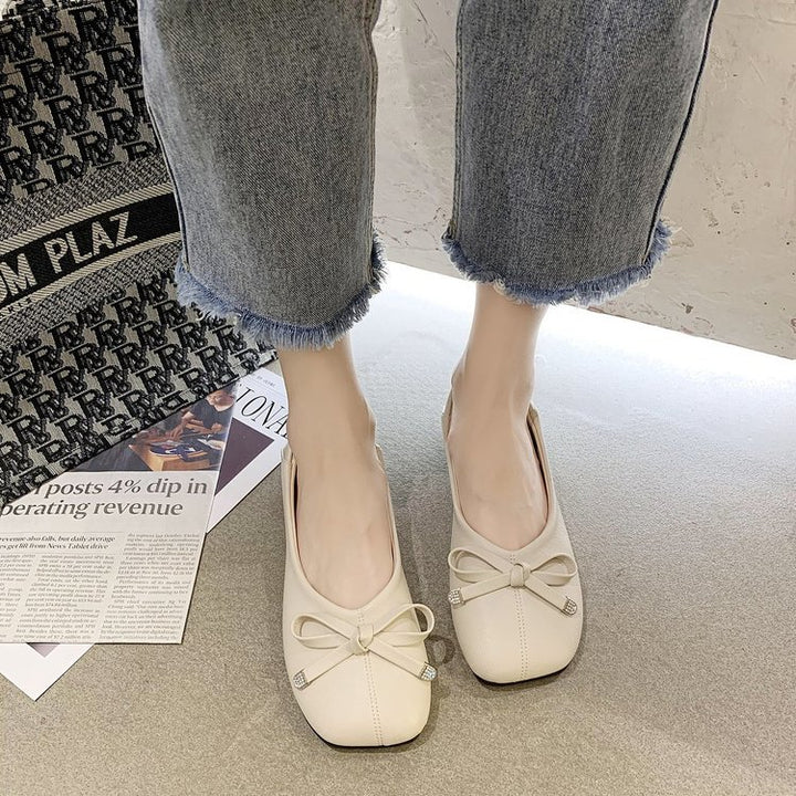 Damen Ballerinas mit dekorativem Schleifen-Detail und rutschfester Sohle Drune