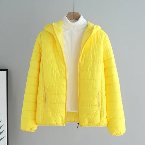 Damen nan gesteppte Kapuzenjacke mit leichter Thermofüllung und verdecktem Reißverschluss Drune