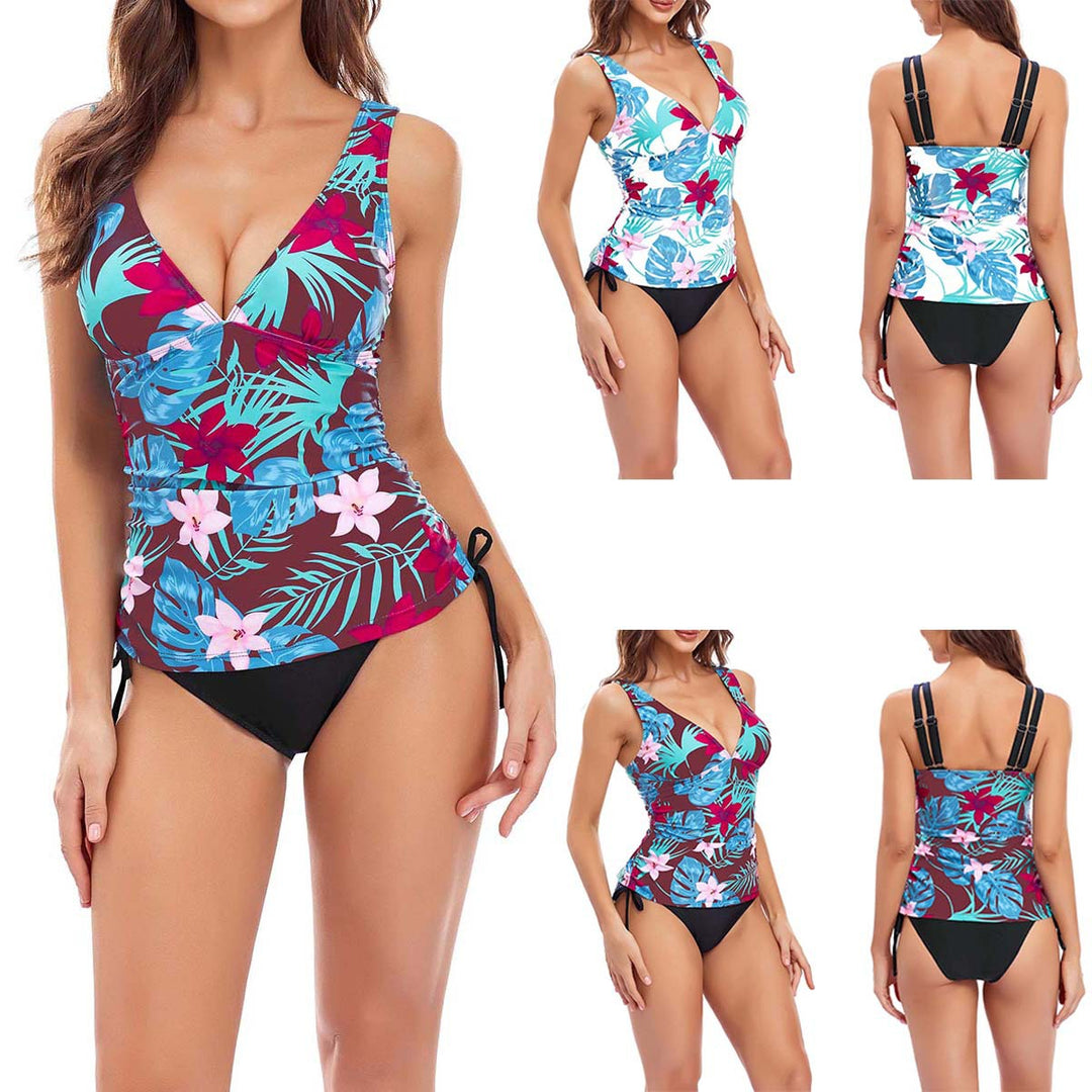 Damen Tankini-Set mit schmeichelndem Schnitt und floralem Design Drune
