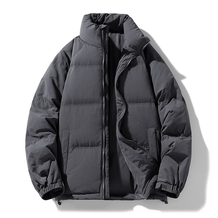 Herren Stepp-Daunen-Winterjacke mit hohem Stehkragen und verstellbarem Saum Drune