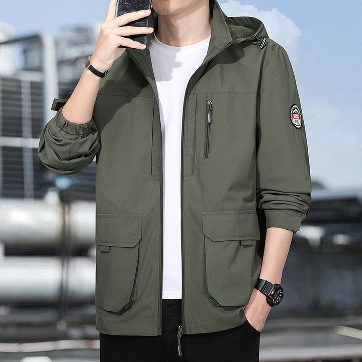 Herren multifunktionale Jacke mit Kapuze Drune