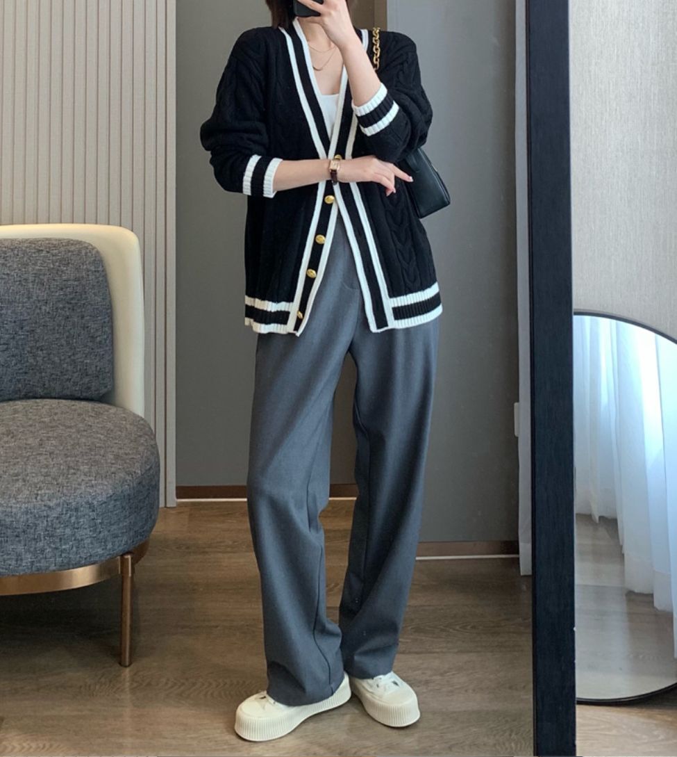 Damen Strickjacke mit elegantem Zopfdesign Drune