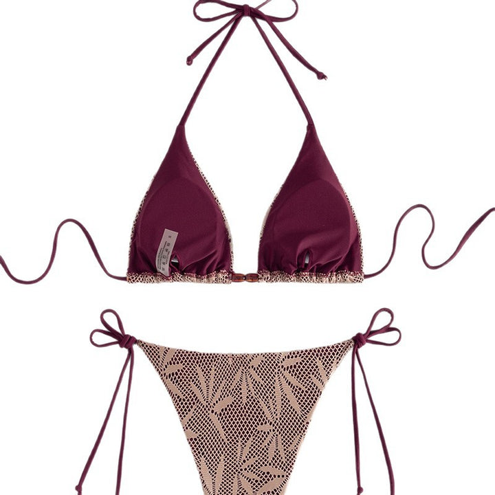Damen Triangel-Bikini mit stilvollem Häkel-Design Drune