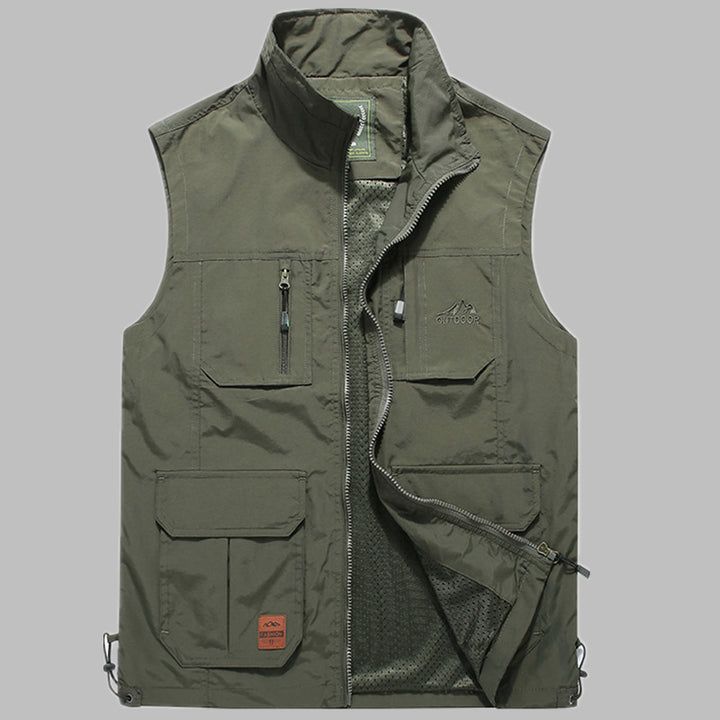 Herren Outdoor‑Utility‑Weste mit multifunktionalen Taschen und atmungsaktivem Meshfutter Drune