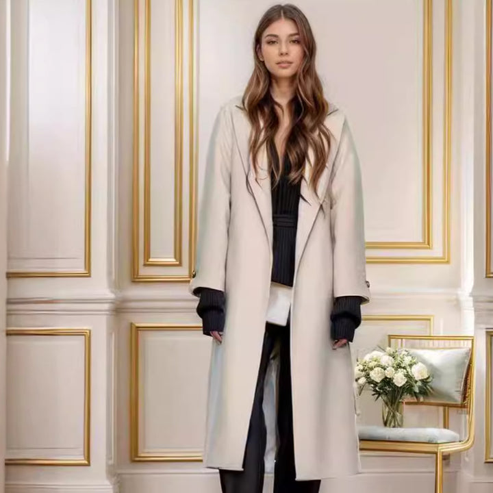 Damen eleganter Duster-Mantel mit geräumigen Taschen und modernem Schnitt Drune