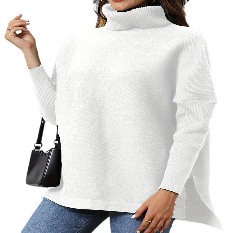 Damen gemütlicher Rollkragenpullover aus feinem Strick Drune