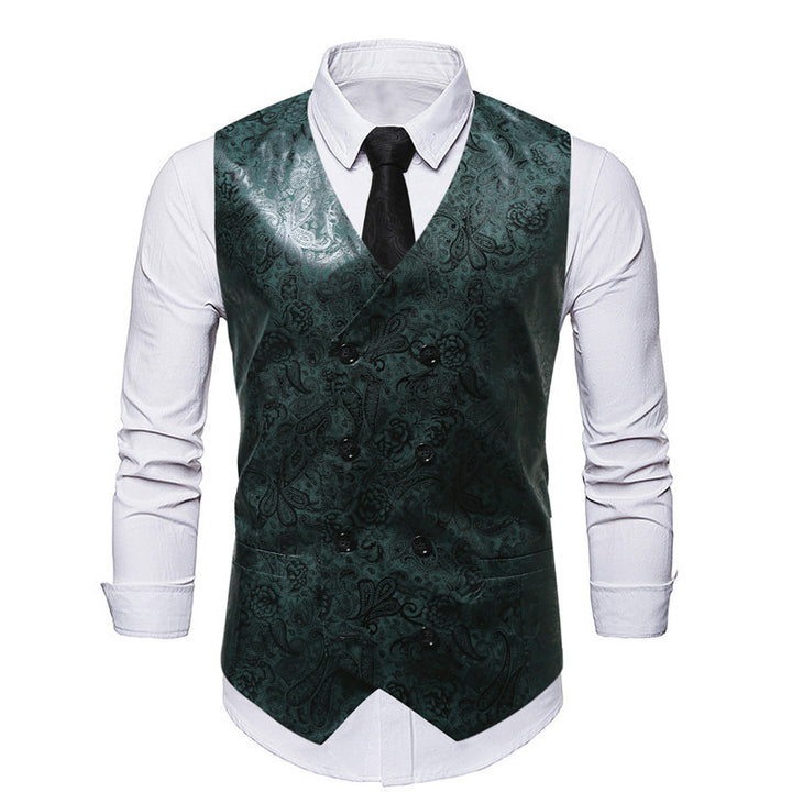 Herren elegante Blumenmusterweste Drune