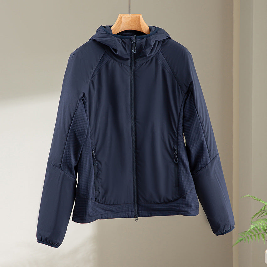 Damen Leichte Wind- und Thermojacke mit Kapuze, gesteppter Innenlage und Zweiwege-Reißverschluss Drune