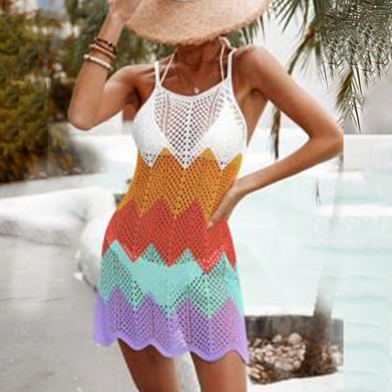Damen modernes gehäkeltes Strandkleid Drune