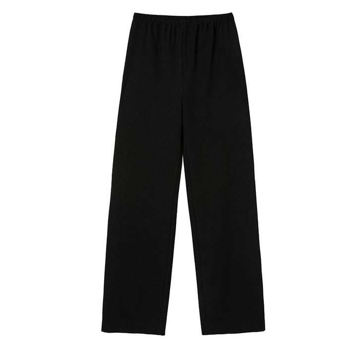 Damen High-Waist Hose mit elastischem Bund, weitem Bein und weich fließender Baumwollmischung Drune
