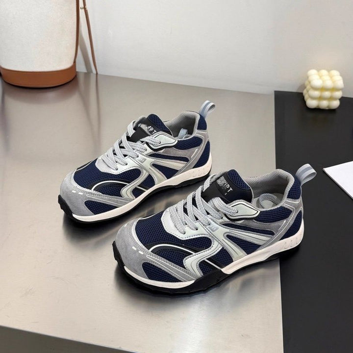 Damen Sportive Retro-Chunky-Sneaker mit atmungsaktivem Mesh und robuster Profilsohle Drune