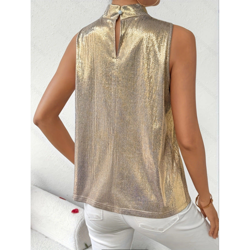 Damen Elegantes Oberteil mit edlem Stehkragen Drune