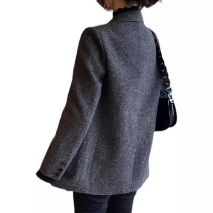 Damen Eleganter Tweed-Blazer Drune