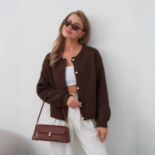Damen Modische Strickjacke Drune