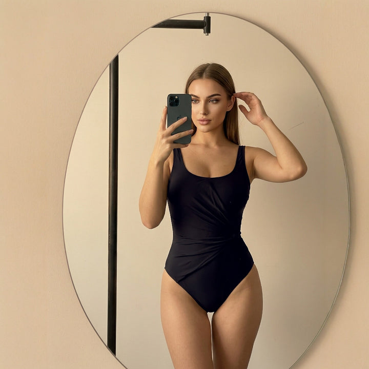Damen Eleganter Einteiler mit raffinierter Wickeloptik Drune