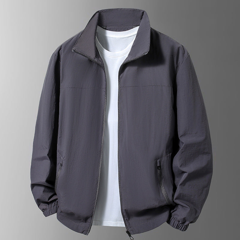 Herren Leichte Übergangsjacke mit hohem Kragen und praktischen Taschen Drune